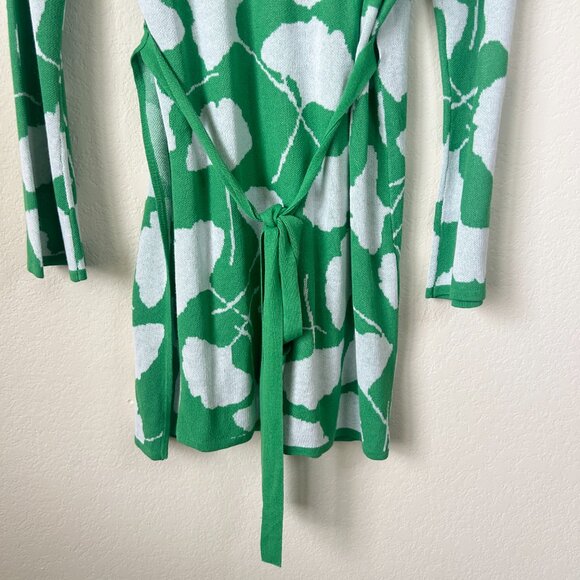 NWT Diane Von Furstenburg x Target Wrap Dress Womens Medium Green Gingko Floral - Picture 8 of 9